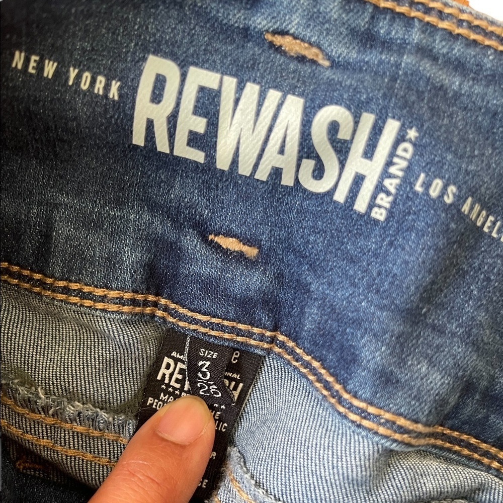 New York Rewash Jeans Real Waist High Rise‎ Paper Wag Jean Size: 25 - Picture 6 of 8